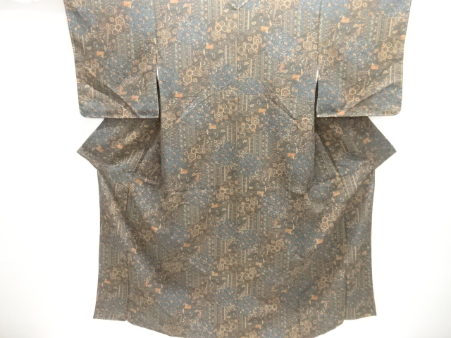 ★ロゼット模様の小紋　m4349 ☆ロゼット模様の小紋 m4349